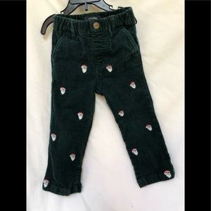 2 E Land SANTA corduroy stretchy pants